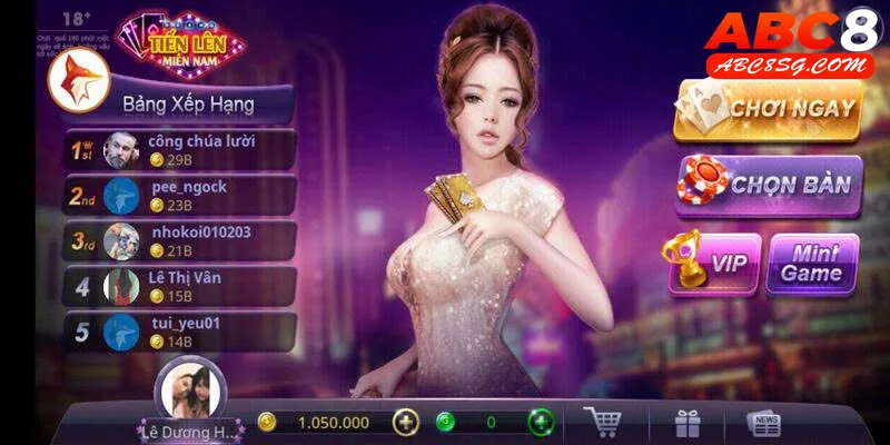 Đa dạng chế độ chơi game và luôn cập nhật bảng xếp hạng trên ABC8